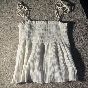 H&M Cream Smocked Camisole